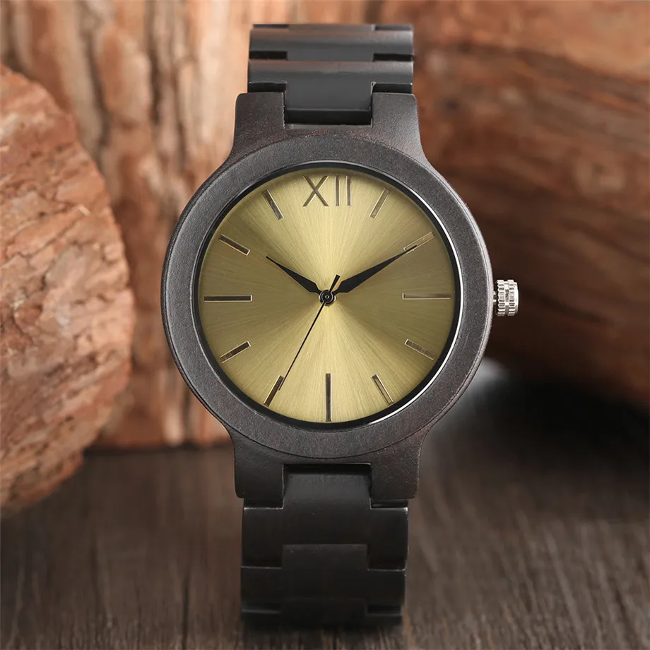 full wooden watch for male_