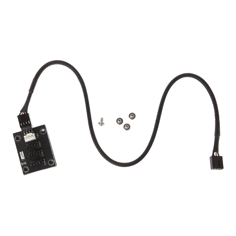 Рукав 4 Way Разветвитель PWM концентратор удлинитель для компьютера DC12V CPU