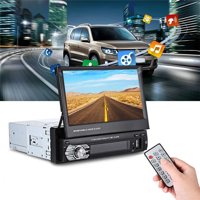 Универсальный 9601G gps 7 дюймов TFT ЖК дисплей Экран 1080 P Автомобильный мультимедийный