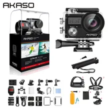 AKASO Brave 4 Action caméra 4 K/24fps Ultra HD 20MP Wifi anti-secousse 30m sous-marine étanche télécommande casque Sport cam