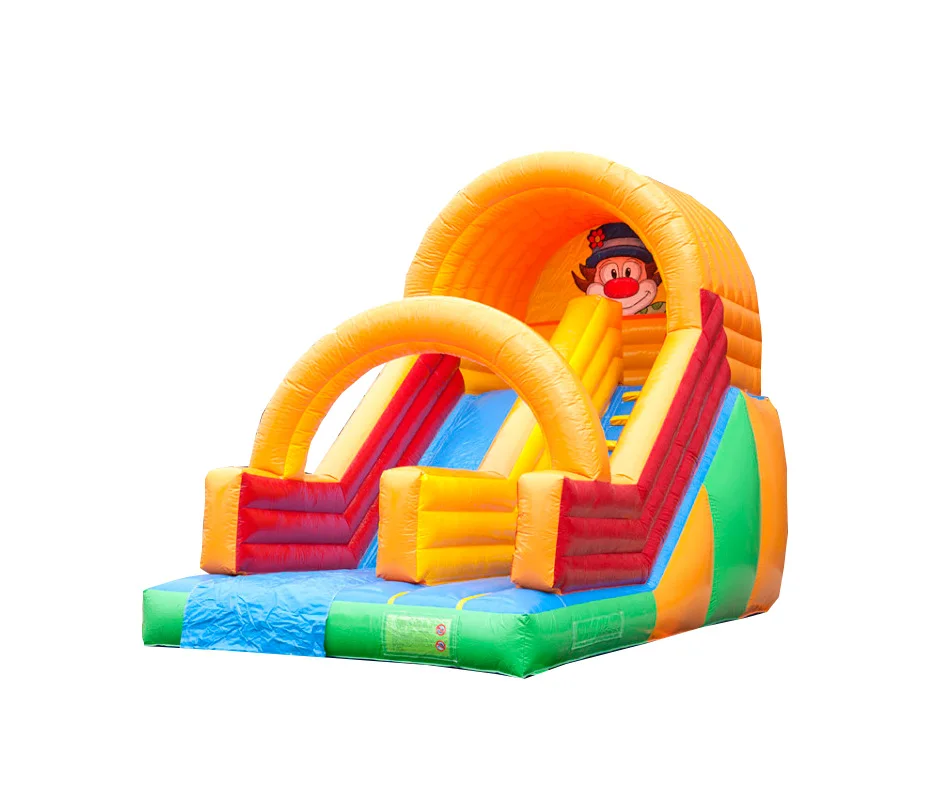 

Designer inflatable bounce with giant clown inflatable slide jumping for kids