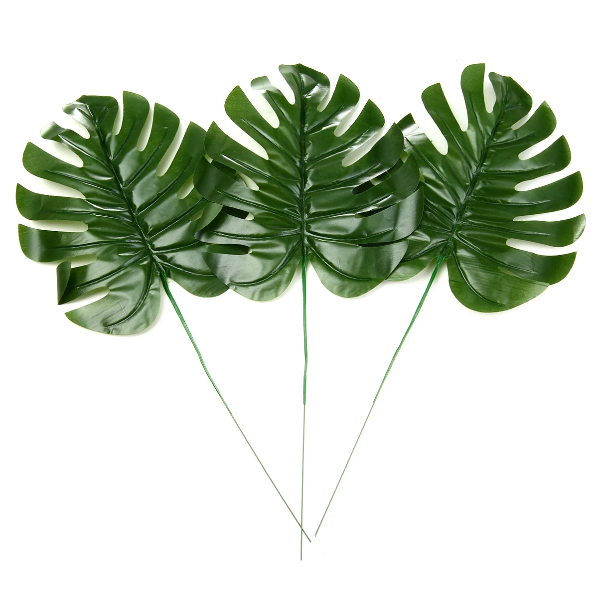 

12Pcs/set Artificial Green Plants Fake Monstera Leaf Branch Palm Fern Turtle Leaf Faux Foliage Leaf for Home Wedding Decoration
