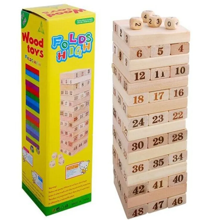 

Magic Cubes Wood Toy 48pieces Of Assembled Building Blocks Stacked With High Wooden Soaps Stacked With Adult Puzzle Toys