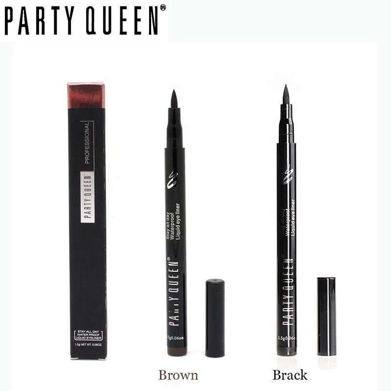 Brand Party Queen Make Up Very sharp Waterproof eyeliner long Lasting