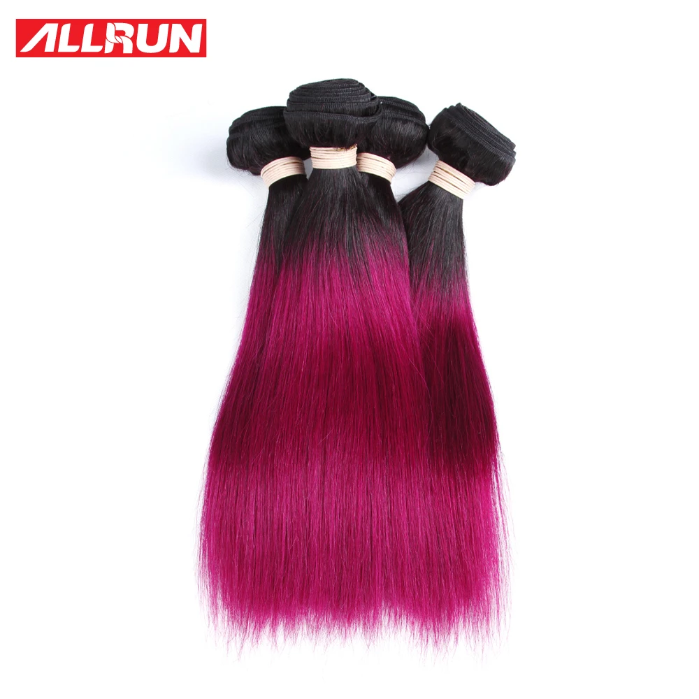 Allrun Pre Colored Ombre T1B 118 Red Straight Human Hair Bundle 1 Piece Remy Brazilian Human Hair Extension 100 Gram Two Tone Allrun Pre Colored Ombre T1B 118 Red Straight Human Hair Bundle 1 Piece Remy Brazilian Human Hair Extension 100 Gram Two Tone
