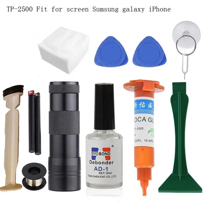 Высококачественный TP-2500 LOCA UV Жидкий оптический прозрачный клей УФ-клей для сенсорного экрана sumsung galaxy iPhone+ открывалка - Цвет: 5ml TP-2500