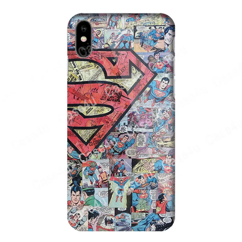Чехлы для телефонов Marvel, Мстители, Железный человек, Бэтмен, Супермен, Супермен, для iPhone 6S 7, 8 Plus, XS Max, XR X 10, Жесткий Тонкий чехол, аксессуары для человека-паука - Цвет: M07