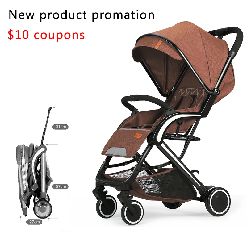 

Bluechildhood Lightweight Baby Stroller Urban Light Baby Pram Can Sit Can Lie Travel System Free Shipping