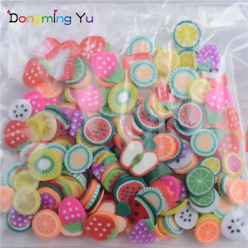 

NEW!!! 50g/lot Nice Cute Nail Art Polymer Clay Fruit fimo slice Fashion DIY Cute Decor Decals , Clay Scrapbook Decoration