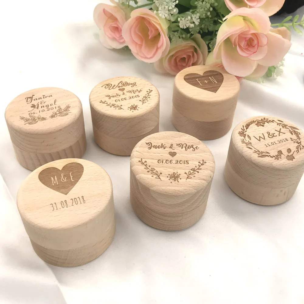 

Custom Ring Box Personalized Wedding Valentines Engagement Wooden Ring Bearer Box Rustic Wedding Ring Box Holder