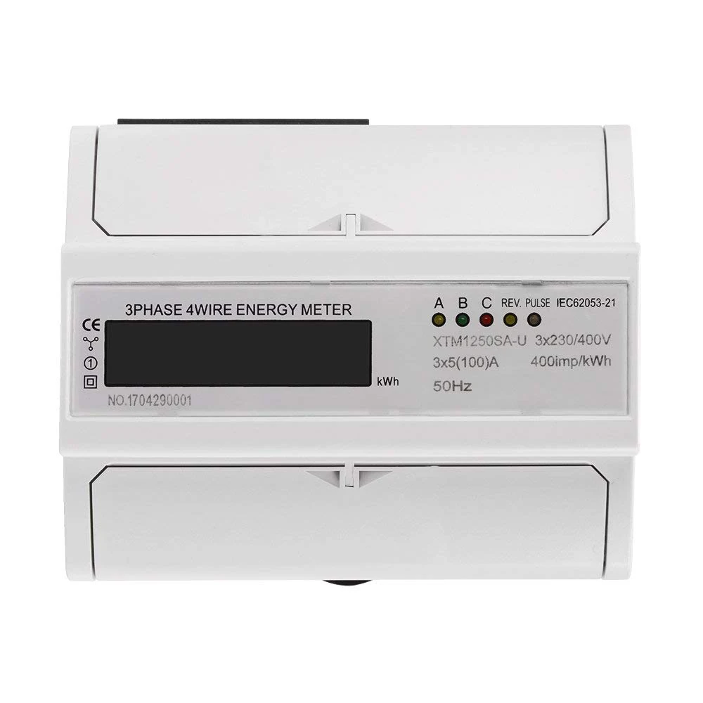 XTM1250SA-U цифровой ЖК-дисплей 50Hz 5(100) 3x230 V/400 V счетчика энергии 3-фазный 4-провод DIN Rail электроэнергии Мощность точный AD235