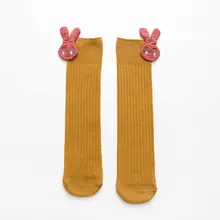 Носки для маленьких девочек возрастом от 1 года до 8 лет новые модные мягкие хлопковые теплые носки до колена колготки, носки с милыми животными