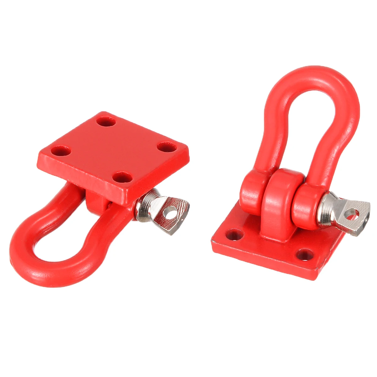 2pcs 1:10 Scale Red Trailer Buckles Hooks For RC Truck Crawler Climber Accessories Climbing Car Truck Trailer Hook Parts