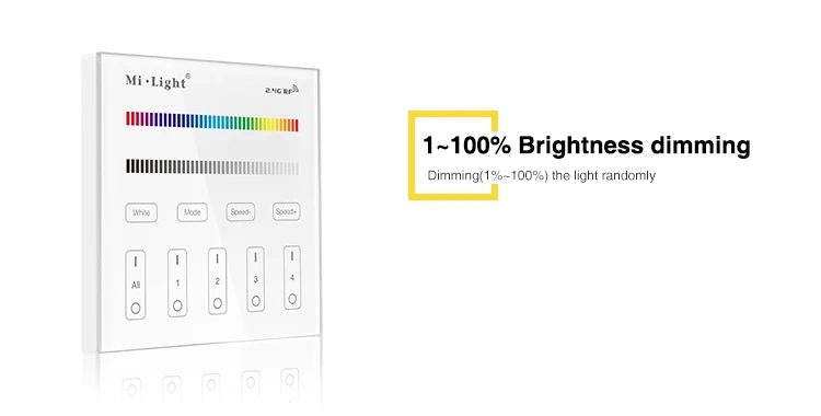 AC 110 ~ 240 В Ми свет 4-зоны RGB/RGBW Smart Панель пульт дистанционного управления T3 для ми свет RGB/RGBW/rgbww светодиодный лампы/контроллер серии