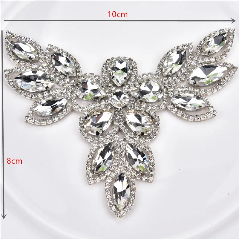 2pcs/Lot mix Crystal Rhinestone Applique Flatback Sew On Claw Rhinestone pearl For Wedding Dress Decoration Belt Shoes Clothing