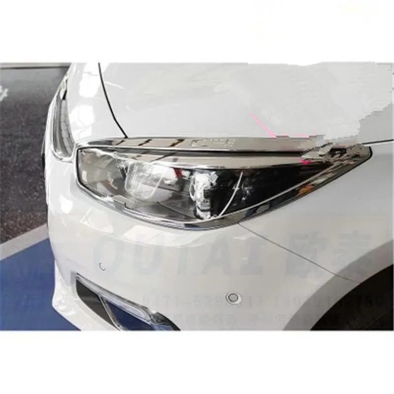 ABS Chrome car Front headlight Lamp Cover trim Rear headlight Lamp Cover trim For Chevrolet Cruze Car styling