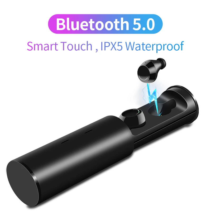 

TWS V5.0 Mini Headphones Bluetooth Earphone IPX5 Waterproof Sports Wireless Bluetooth Headset Earbuds HiFi Deep Bass Earphone