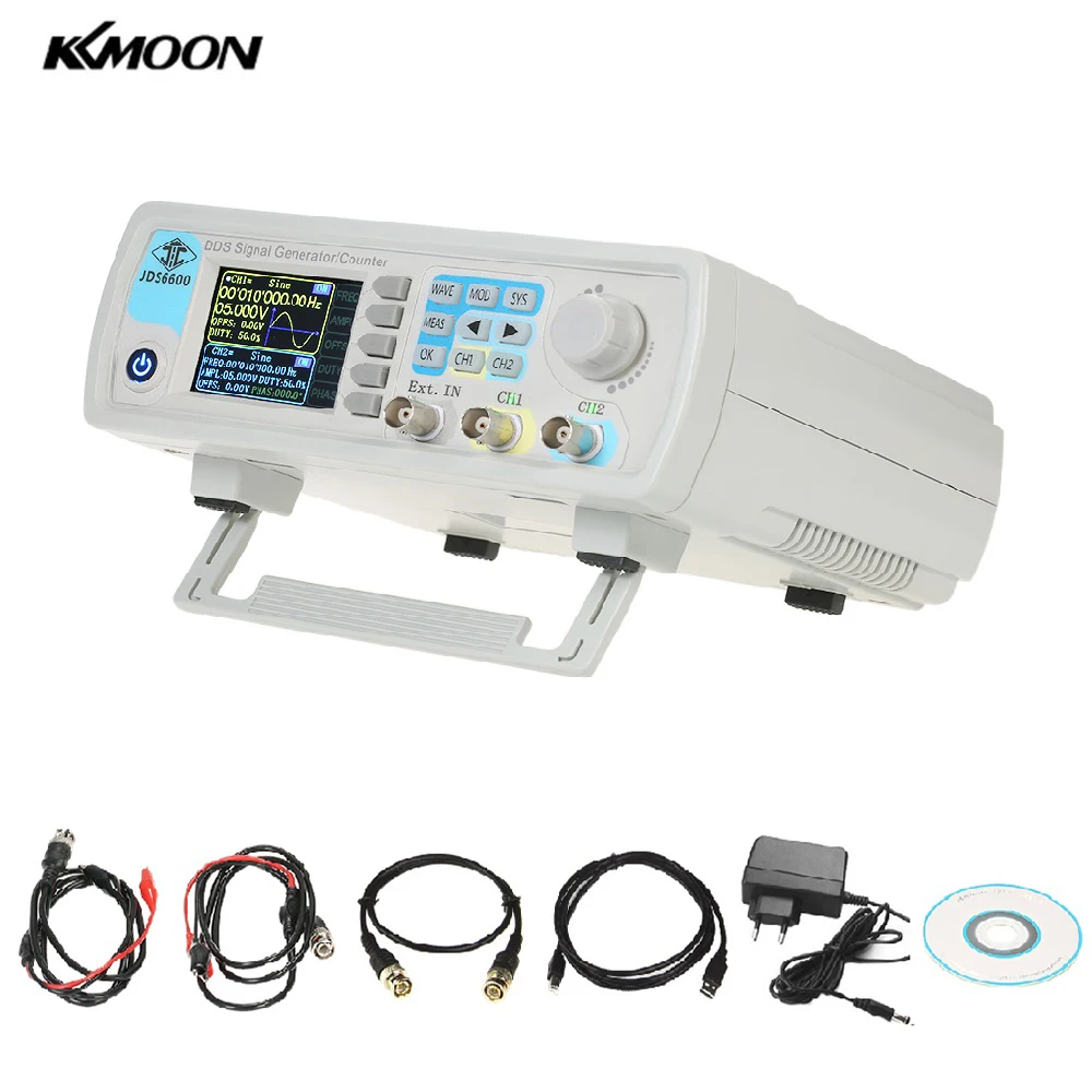 

JDS6600-60M Function Signal Generator Digital Dual-channel DDS Arbitrary Waveform Generator 60MHZ High Precision Frequency Meter