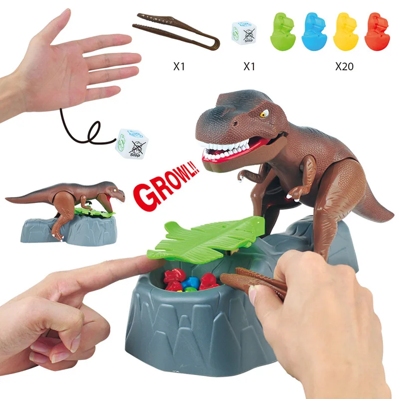

Dinosaur Toy Electric Biting Hand Tweezing Model with Sound Arms Moving Children Table Games 2019