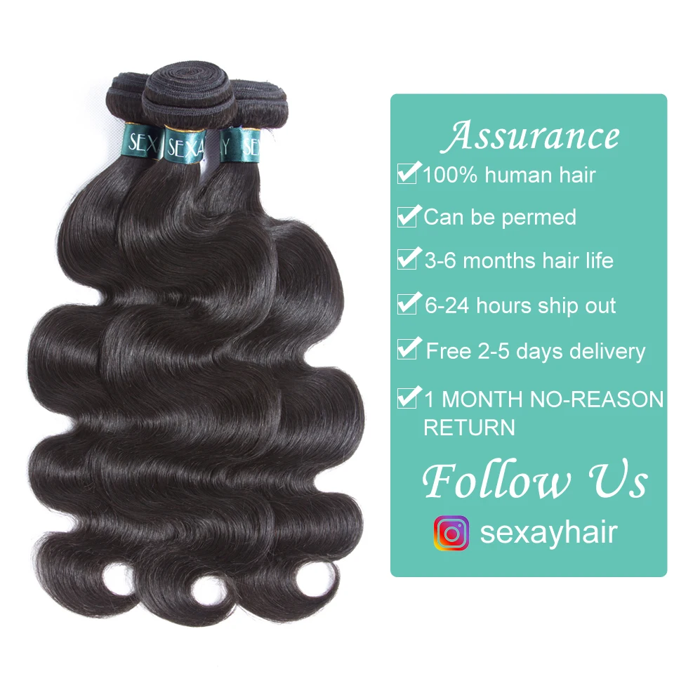  Body Wave Bundles With Closure Pre Colored Brazilian Human Hair Weave Bundles With Lace Closures SE