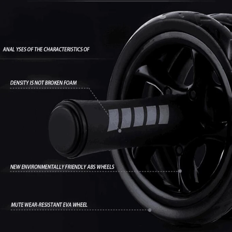 Мышцы Тренажерный зал оборудование Ab ролик двойной ролик для пресса мышцы Traine дома фитнес мощность колеса ejercicio