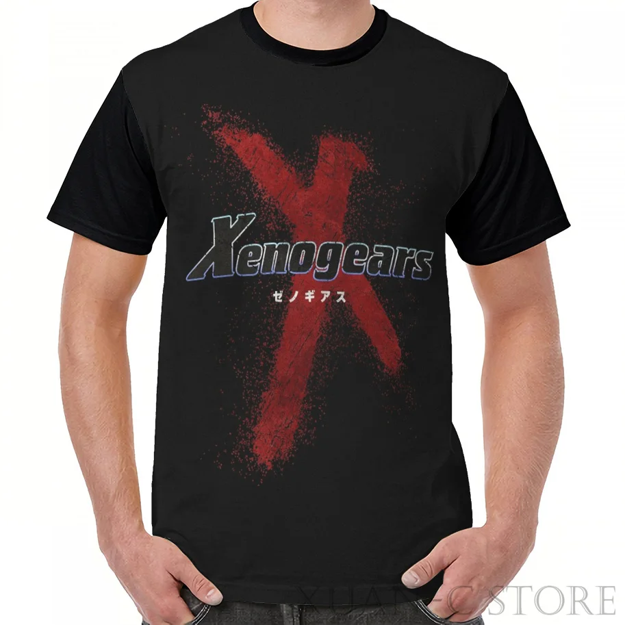 

Summer Fashion printed men t shirt women tops tees Xenogears Vintage Emblem V01 Graphic T-Shirt funny Short Sleeve tshirts