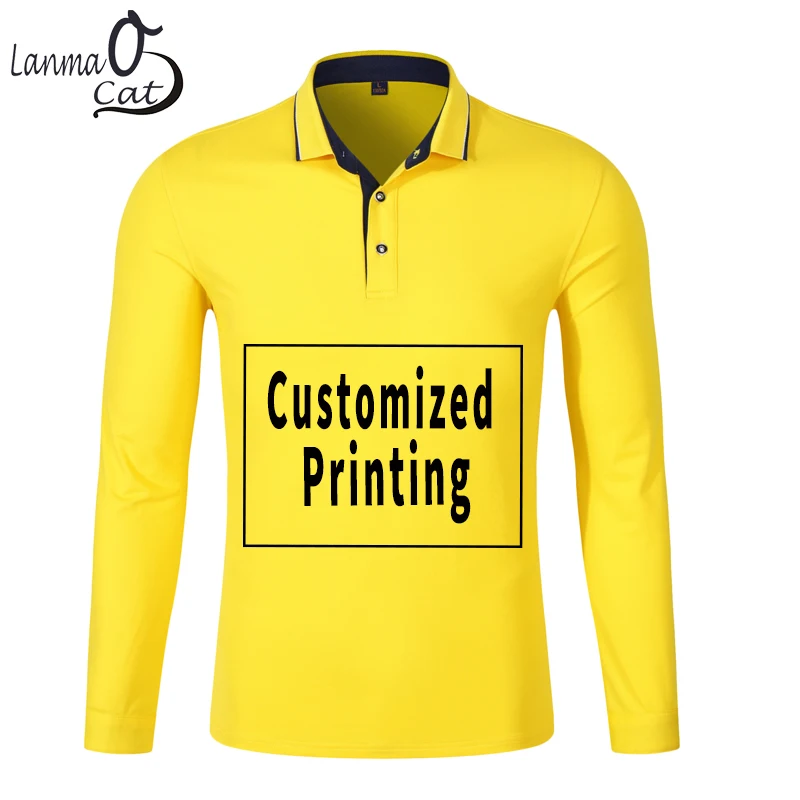 Download Lanmaocat Long Sleeve Autumn Polo Shirts Cloth Custom Logo Printed Large Size Long Sleeve Polo Top Shirt Xxl Xxxl Free Shipping Polo Aliexpress