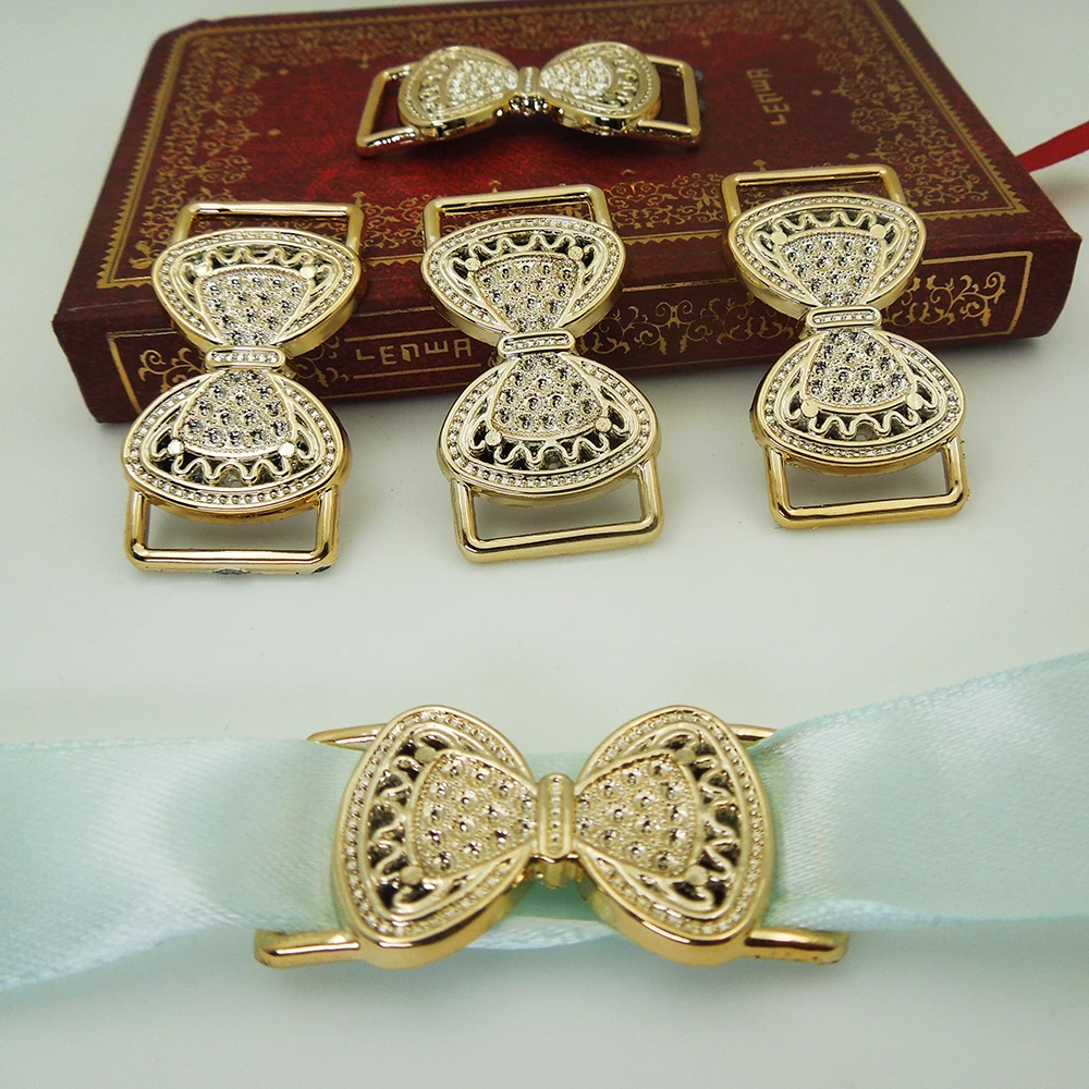 42/26mm,20pcs uv plated rose gold no fade ribbon buckles acessories