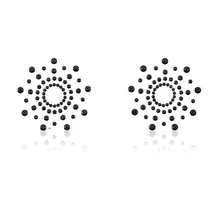 1 пара, женские пасти, лепестки груди, липкие накладки на соски, черные наклейки-бюстгальтер