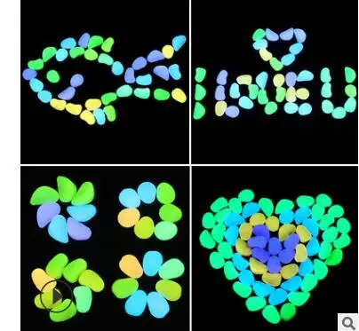 100 шт. смешанные светящиеся камни светятся в темноте игрушки