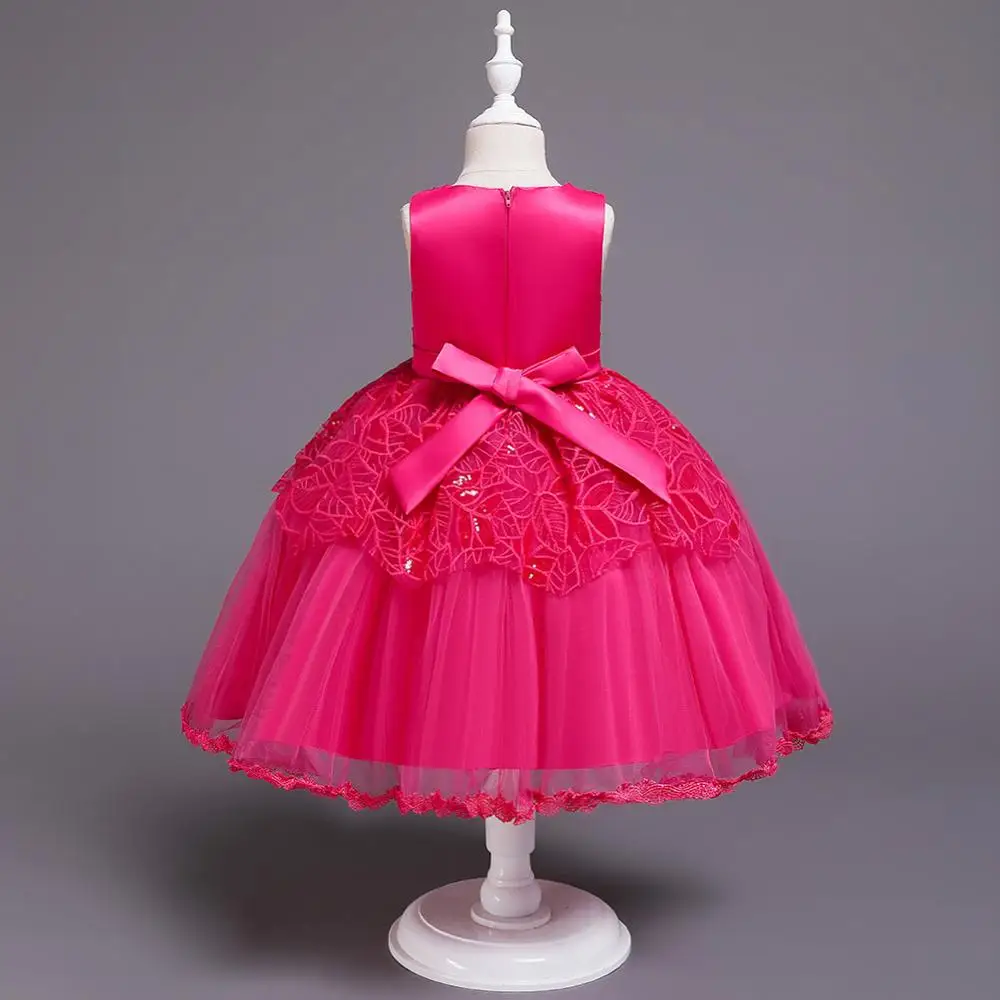 CAILENI Children Formal Party Dress White Pink Kids Princess Dresses For Girls For 1-6 Years 2019 New Kid Girls Ball Gown Frock