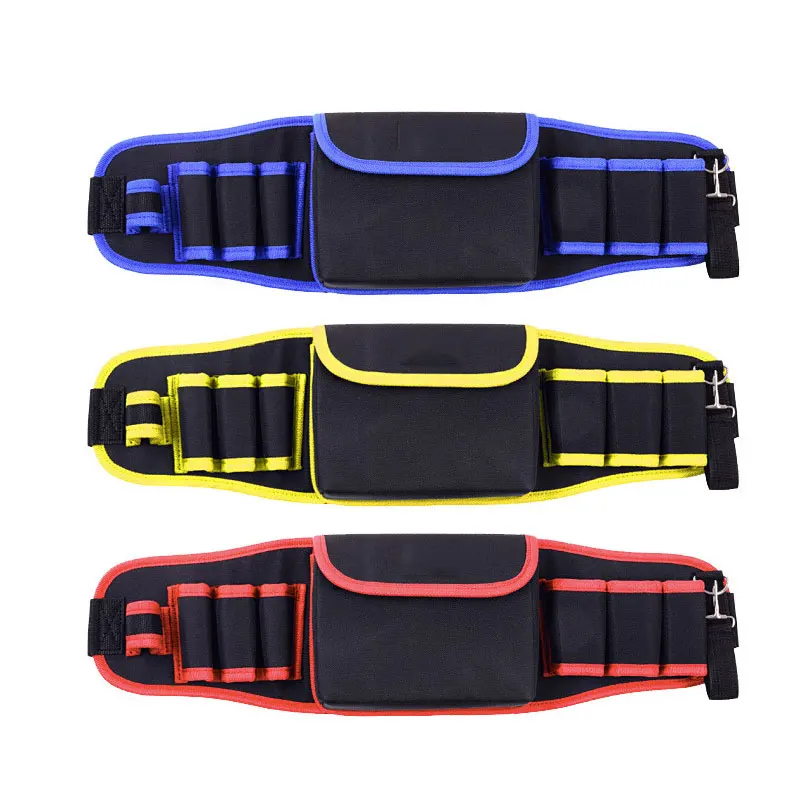 

Tool Bag With Cover Tool Belt for Screwdriver Pouch Durable Waist Tool Holder Adjustable Electric Drill Bag Tool Organizers