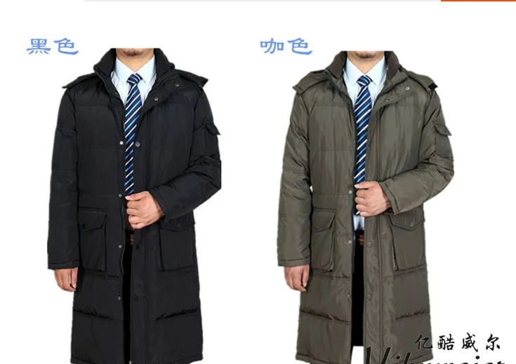 Зимний пуховик и длинный пуховик для среднего возраста, мужские большие дворы, утолщенное Мужское пальто до колена, распродажа
