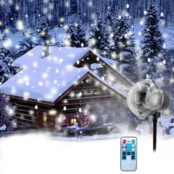 Рождественские снежинки лазерный свет снегопад проектор IP65 перемещение Снег Открытый сад лазерный проектор лампы для Новый Год Вечерние