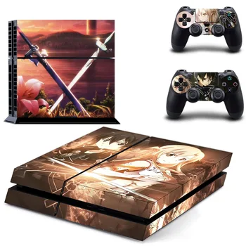 

Anime Sword Art Online SAO PS4 Skin Sticker Decal Vinyl for Playstation 4 Console and 2 Controllers PS4 Sticker