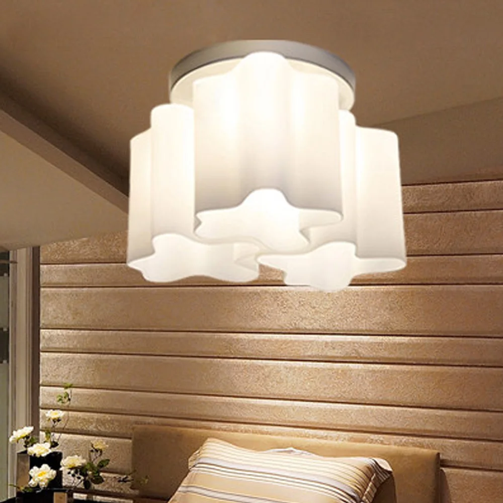 Led Ceiling Lights 220v E27 Art Cream Cloud Shaped Ceiling