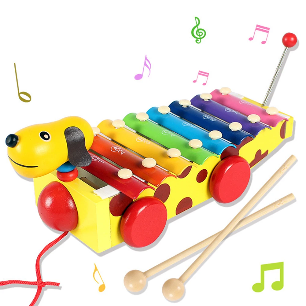 

Baby Kids 8-Note Xylophone Musical Piano Cartoon Animal Dog Developmental Music Toy Colored Child Educational Toy Gifts