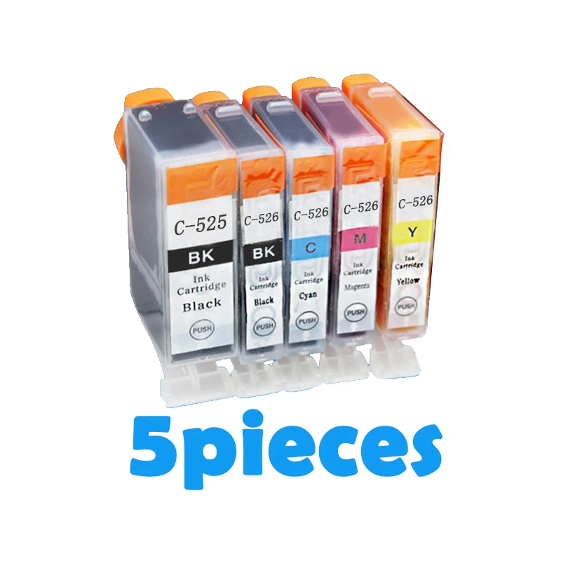 5pcs for canon PGI525 CLI526 ink cartridges inkjet PIXMA IP4850 MG5150