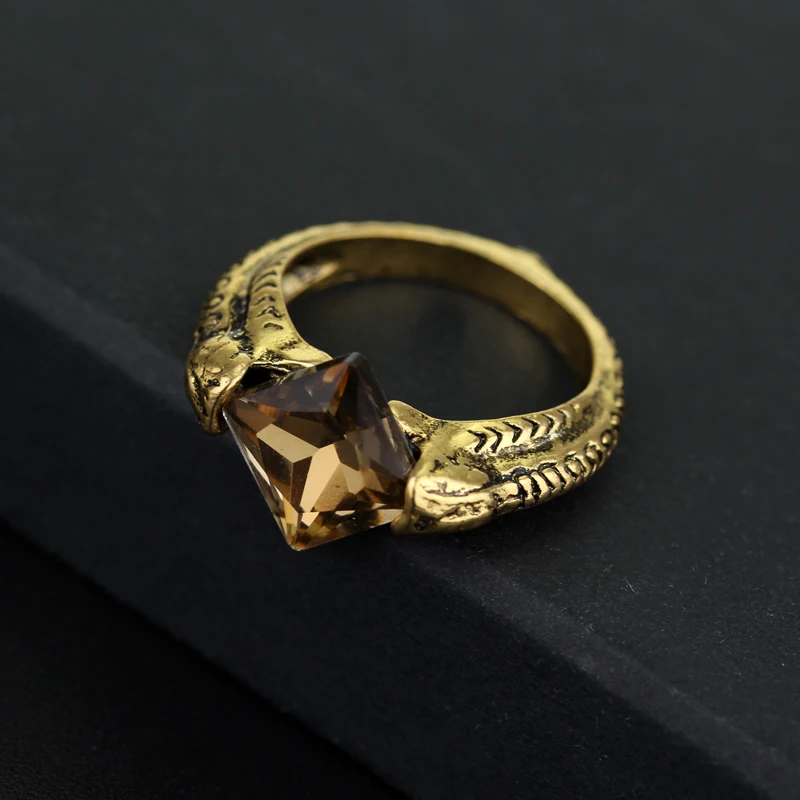 MQCHUN Horcrux Resurrection Stone Ring Deathly Hallows Rings Wizarding World Noble Cosplay Movie Jewelry