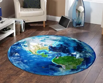 

free Earth Moon Mars Earth Round Mat 40cm/60cm/80cm/100cm/120cm Carpet Living Room Doormat rugs Yoga chair Mats tapete capacho