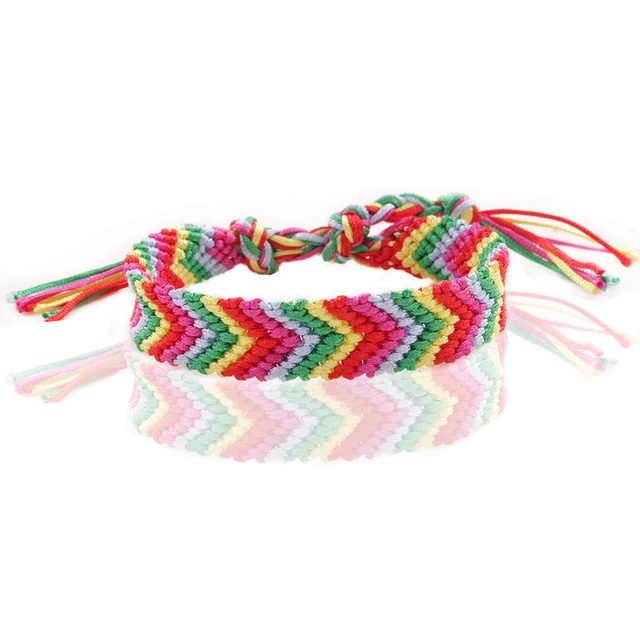 Bohemian Colorful Arrow Chevron V Shape Woven Friendship Bracelet Bohemian Colorful Arrow Chevron V Shape Woven Friendship Bracelet Wayuu Braided Waterproof Surf Misangas Man