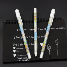1 шт 0,8 мм белые чернила фотоальбом гелевая ручка, канцелярские принадлежности для офиса обучения Милая ручка унисекс Свадебная ручка подарок для детей Пишущие принадлежности