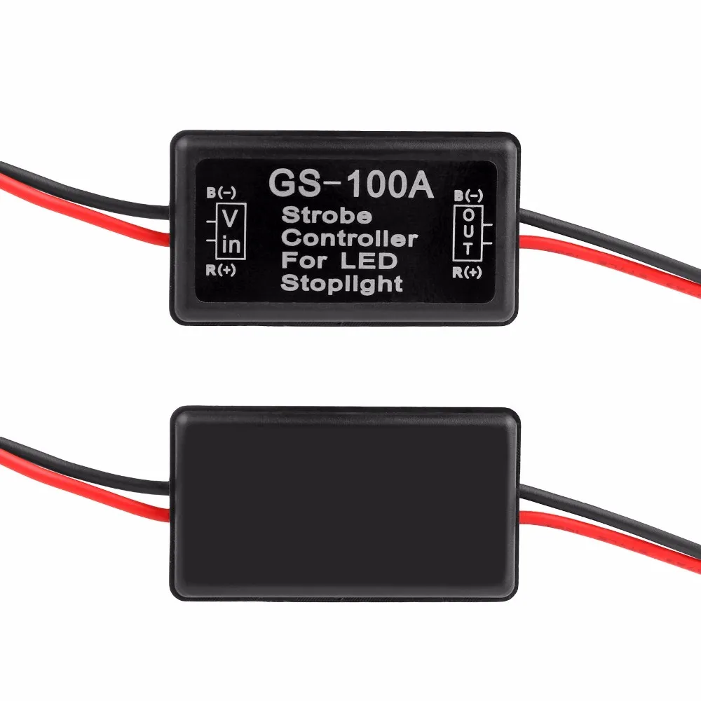 GS-100A 12--24V контроллер вспышки светодио дный для светодиодных мигающих задних тормозных стоп-сигналов лампы автомобильные аксессуары GS-100A - изображение