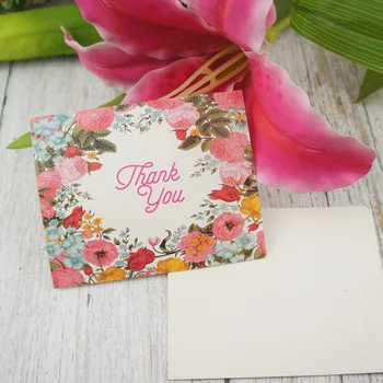 

50pcs Mini summer flowers style multi-use as Scrapbooking party wedding invitation DIY Decoration gift card message card