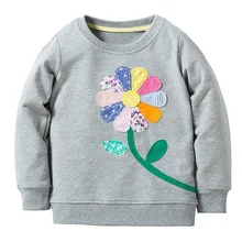 Baby Girls Sweatshirt Kids Long Sleeve Tops 100% Cotton 2017 Brand Winter Clothes Girls T shirts Hoodies Children Clothing 2-7T