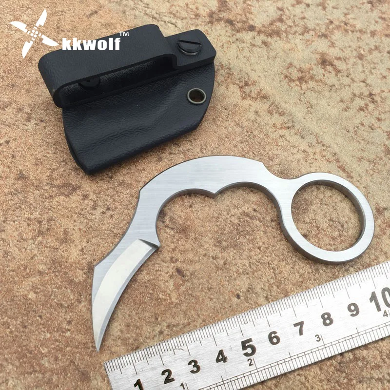 Comprar KKWOLF de alta calidad cuchillo Karambit mini seel garra militar táctico cuchillo de supervivencia D2 hoja combate cuchillo de caza envío gratuito