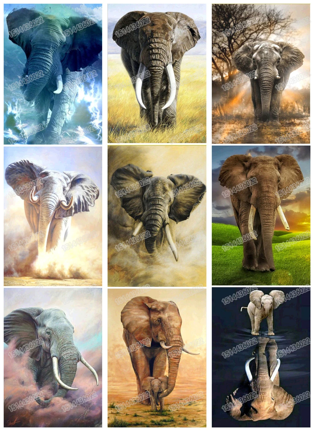 

Full circular Diamond 5D DIY Diamond Painting "Elephant" Handmade Diamond Embroidery Art Cross Stitch Decoration Gift