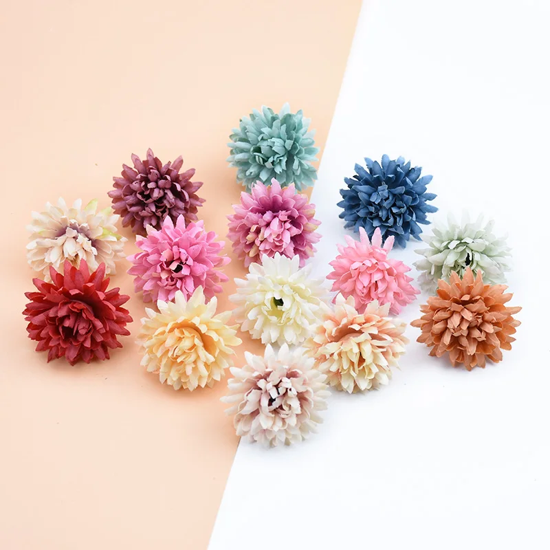 

20 pieces Artificial plants new Year home decoration accessories wedding arched door diy scrapbook wreath cheap silk Carnation