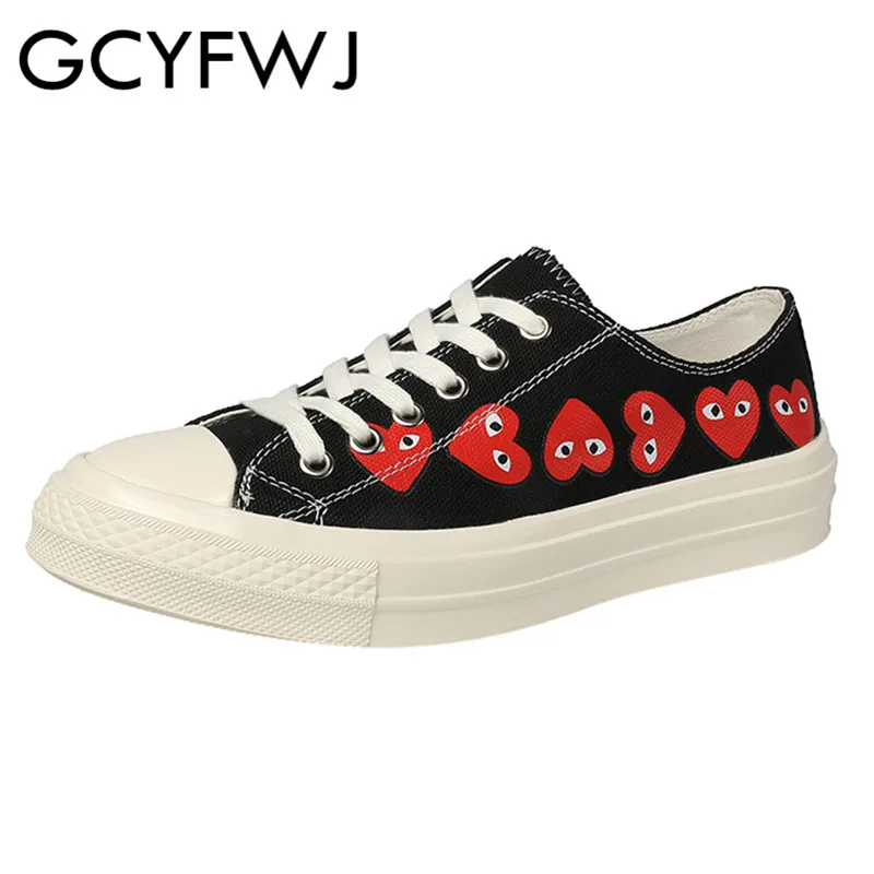 

GCYFWJ Summer New breathable Canvas shoes Flat Ladies Shoes comfortable rubber Casual shoes Woman Round toe women sneakers XF363
