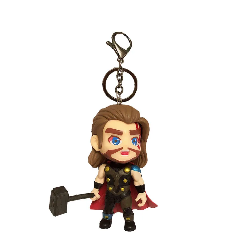 

New Arrival Q Version Movie Marvel Avengers Figure Keychain Super Hero Raytheon Iron Man Creative Doll Keychain Best Kids Gift